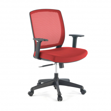 chaise pivotante rouge chaise structure noire maille accoudoirs reglables 1d 1
