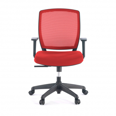 chaise pivotante rouge chaise structure noire maille accoudoirs reglables 1d 3