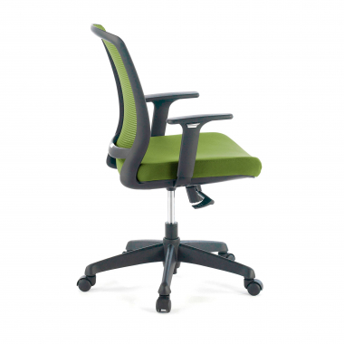 chaise pivotante vert chaise structure noire maille accoudoirs reglables 1d 3