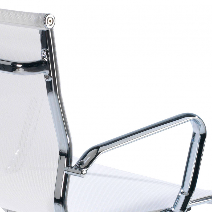 Chaise bureau design Stilo, Structure chromée, dossier maille bas