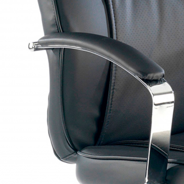 fauteuil de bureau noir glencoe simil cuir accoudoirs rembourres 5