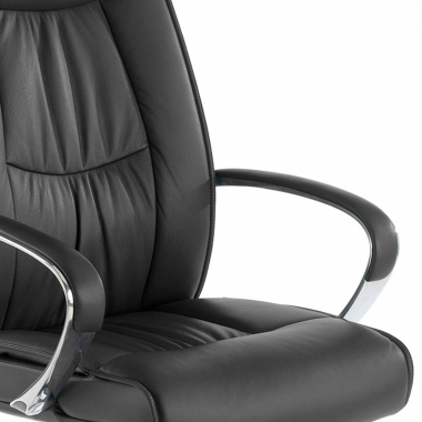 fauteuil de bureau noir dos haut cuir naturel cuir authentique accoudoirs rembourres 5