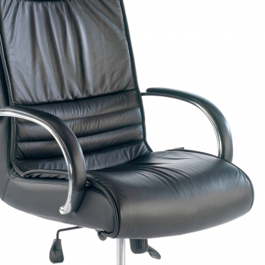 fauteuil de bureau noir texas cuir authentique accoudoirs rembourres soutien lombaire 5