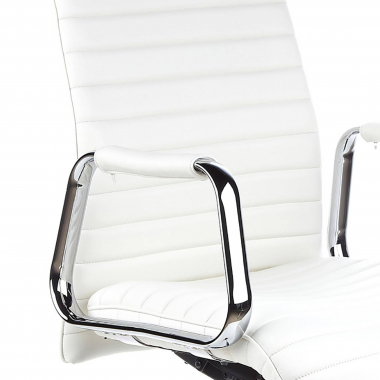 fauteuil de bureau blanc cuir naturel cuir authentique accoudoirs rembourres appui tete 5