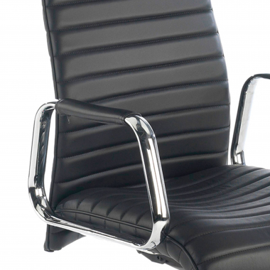 fauteuil de bureau noir cuir naturel cuir authentique accoudoirs rembourres appui tete 6