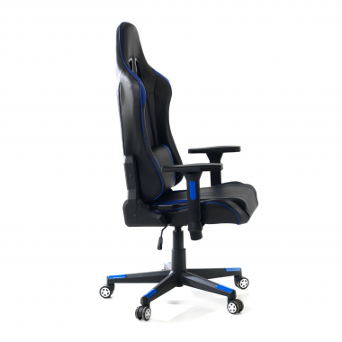 chaise gaming bleu chaise de bureau simil cuir accoudoirs reglables 3d 6