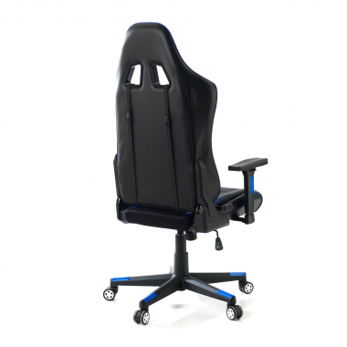 chaise gaming bleu chaise de bureau simil cuir accoudoirs reglables 3d 7