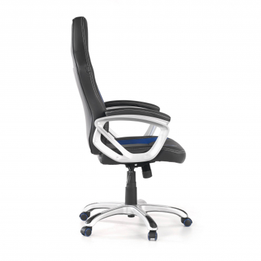 chaise gaming bleu dakar simil cuir accoudoirs fixes 6