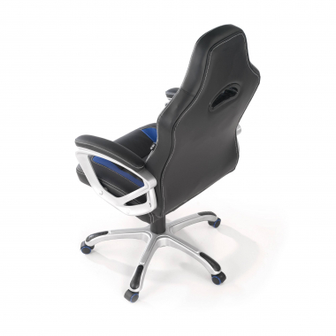 chaise gaming bleu dakar simil cuir accoudoirs fixes 9