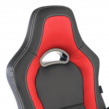 chaise gaming rouge dakar simil cuir accoudoirs fixes 5