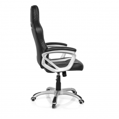 chaise gaming blanc dakar simil cuir accoudoirs fixes 4
