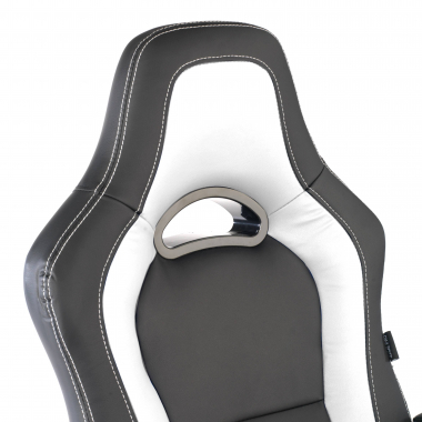 chaise gaming blanc dakar simil cuir accoudoirs fixes 5