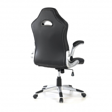 chaise gaming gris lotus simil cuir accoudoirs rabattables 7