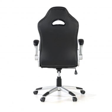 chaise gaming gris lotus simil cuir accoudoirs rabattables 8