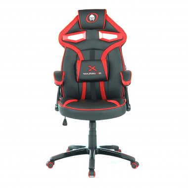 chaise gaming rouge similicuir simil cuir accoudoirs fixes 3
