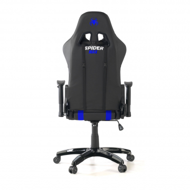 chaise gaming bleu spider simil cuir accoudoirs mobiles coussin lombaire et cervical appui tete 6