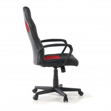 chaise gaming rouge montmelo simil cuir accoudoirs fixes 7