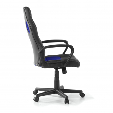 chaise gaming bleu montmelo simil cuir accoudoirs fixes 7