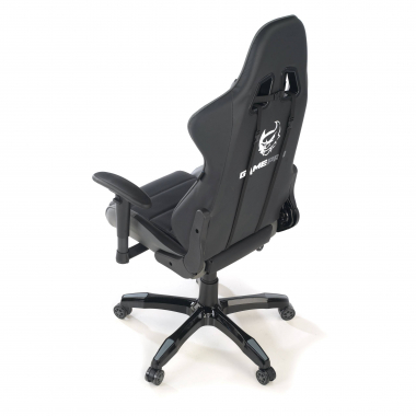 chaise gaming gris game pro simil cuir accoudoirs mobiles coussin lombaire et cervical appui tete 7