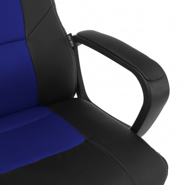 chaise gaming bleu montmelo simil cuir accoudoirs fixes 5