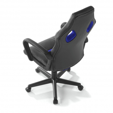 chaise gaming bleu montmelo simil cuir accoudoirs fixes 9
