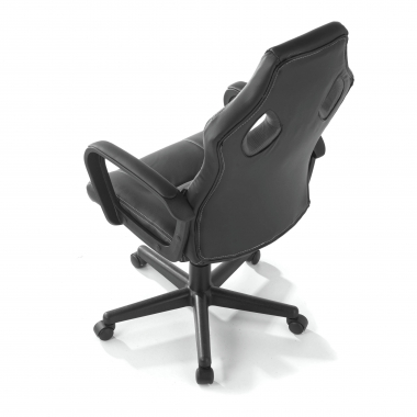 chaise gaming gris montmelo simil cuir accoudoirs fixes 8