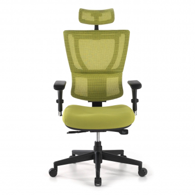 chaise ergonomique vert energy maille accoudoirs reglables 1d double soutien lombaire 4