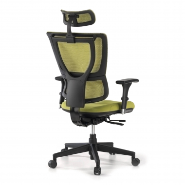 chaise ergonomique vert energy maille accoudoirs reglables 1d double soutien lombaire 7