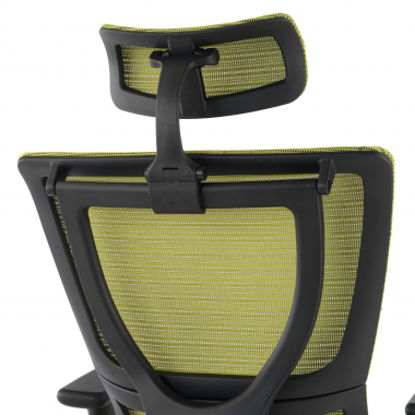 chaise ergonomique vert energy maille accoudoirs reglables 1d double soutien lombaire 6