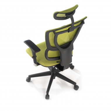 chaise ergonomique vert energy maille accoudoirs reglables 1d double soutien lombaire 9