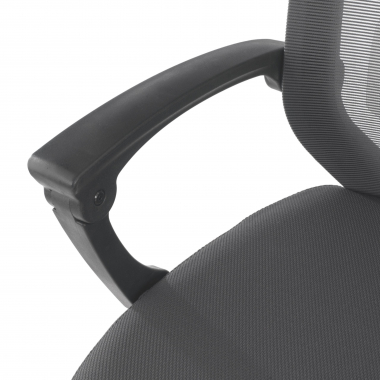 chaise de bureau gris neo maille accoudoirs fixes appui tete repose pieds extensible 8