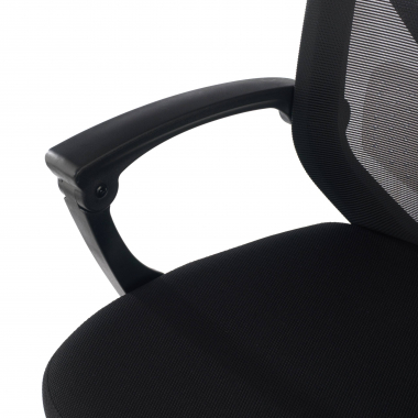 chaise de bureau noir neo maille accoudoirs fixes appui tete repose pieds extensible 8