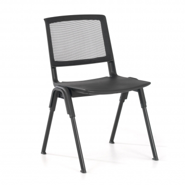 chaise de conference noir shield maille sans accoudoirs 1