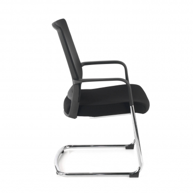 chaise de conference noir rouge respirant maille accoudoirs fixes 6