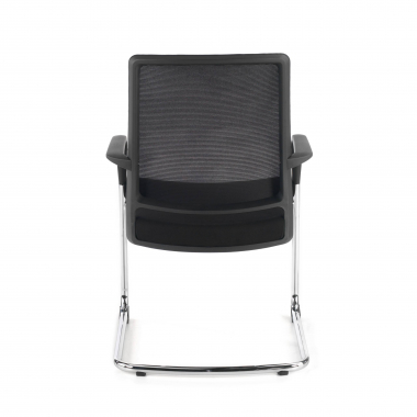 chaise de conference noir rouge respirant maille accoudoirs fixes 7