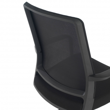 chaise de conference noir rouge respirant maille accoudoirs fixes 4