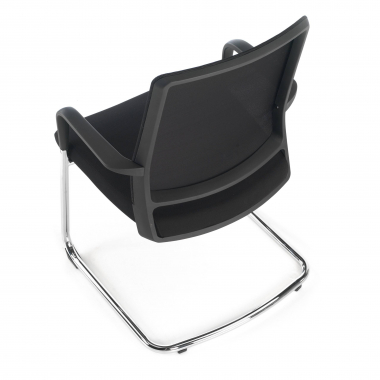 chaise de conference noir rouge respirant maille accoudoirs fixes 8