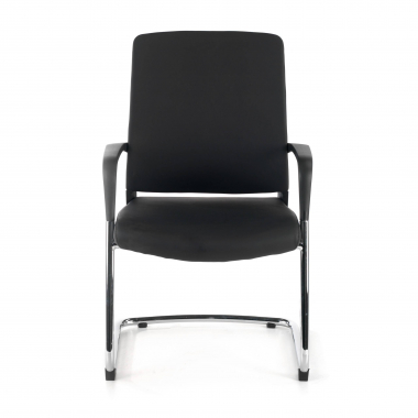 chaise de conference noir similicuir simil cuir accoudoirs fixes 3