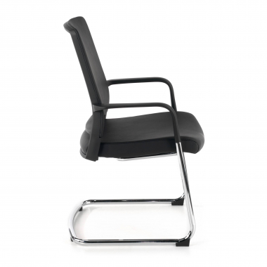 chaise de conference noir similicuir simil cuir accoudoirs fixes 6
