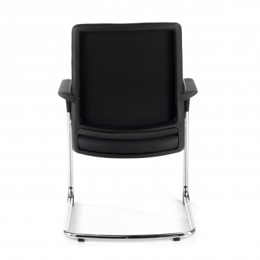 chaise de conference noir similicuir simil cuir accoudoirs fixes 7