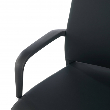 chaise de conference noir similicuir simil cuir accoudoirs fixes 4