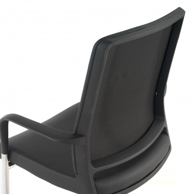 chaise de conference noir similicuir simil cuir accoudoirs fixes 5