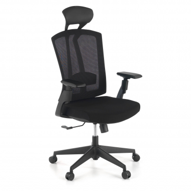 chaise ergonomique noir ridley maille accoudoirs reglables 3d soutien lombaire appui tete 1