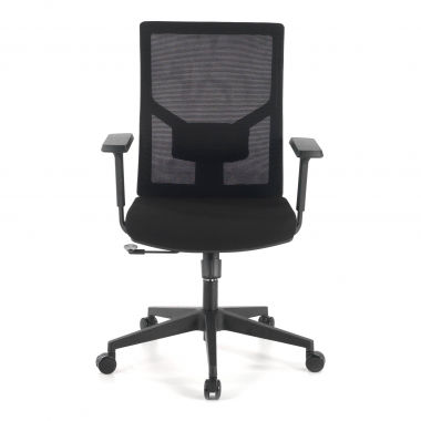 chaise ergonomique noir structure noire appui tete maille accoudoirs reglables 1d soutien lombaire 4