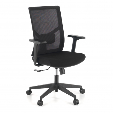 chaise ergonomique noir structure noire appui tete maille accoudoirs reglables 1d soutien lombaire 1