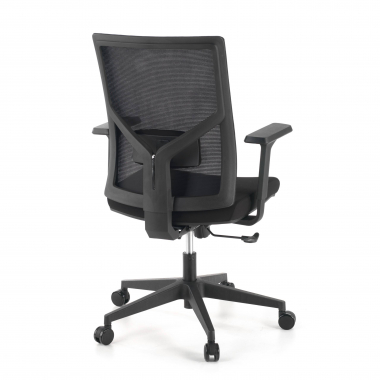 chaise ergonomique noir structure noire appui tete maille accoudoirs reglables 1d soutien lombaire 7