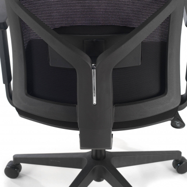 chaise ergonomique noir structure noire appui tete maille accoudoirs reglables 1d soutien lombaire 6