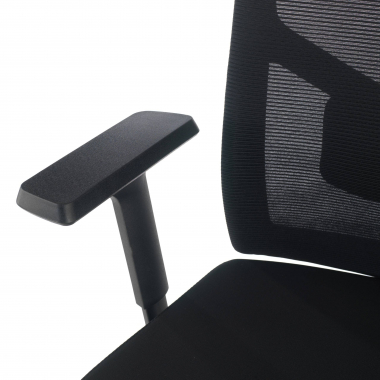 chaise ergonomique noir structure noire appui tete maille accoudoirs reglables 1d soutien lombaire 5