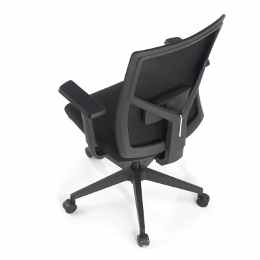 chaise ergonomique noir structure noire appui tete maille accoudoirs reglables 1d soutien lombaire 9