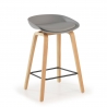 Tabouret haut Helsinki de style nordique avec pieds en bois